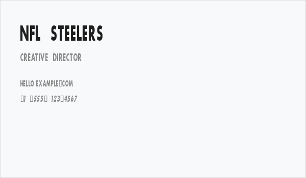 NFL Steelers Business Card