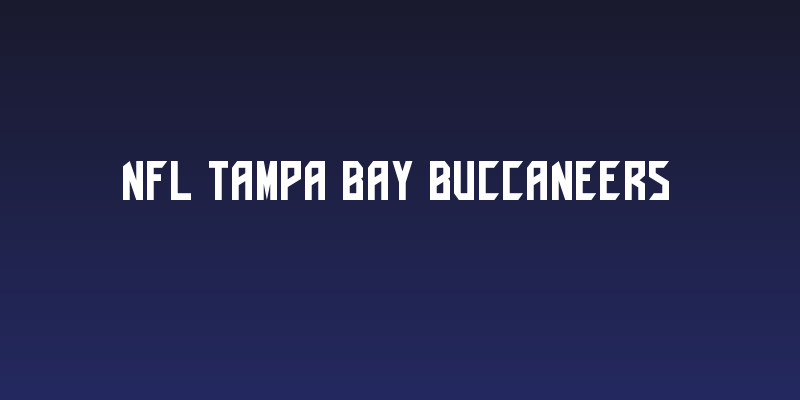 NFL Tampa Bay Buccaneers Social Header