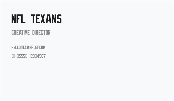 NFL Texans Business Card