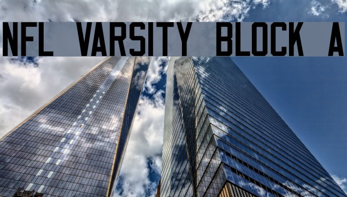 NFL Varsity Block A Font examples