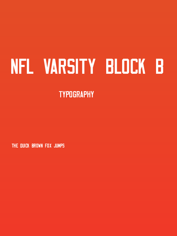 NFL Varsity Block B Poster