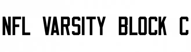 NFL Varsity Block C  Frei Schriftart Herunterladen