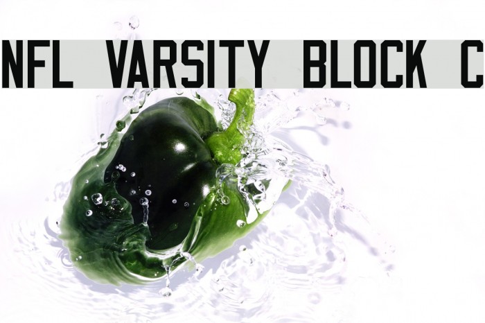NFL Varsity Block C Font examples
