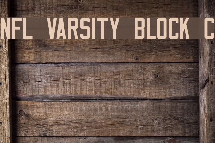 NFL Varsity Block C Font examples
