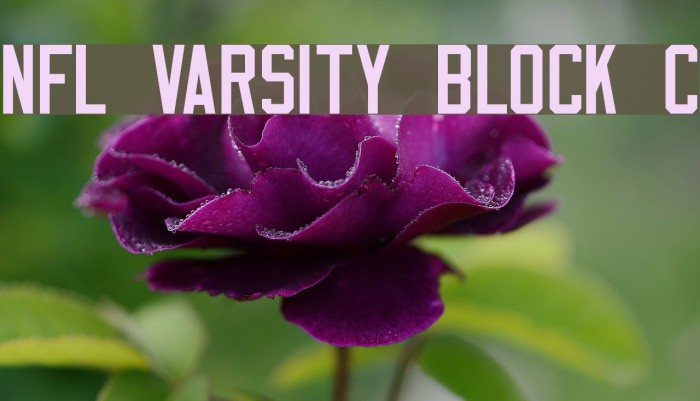 NFL Varsity Block C Font examples