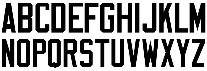 NFL Varsity Block C Font LOWERCASE