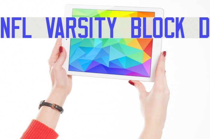 NFL Varsity Block D Font examples