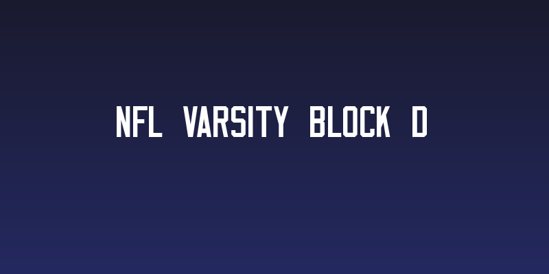 NFL Varsity Block D Social Header