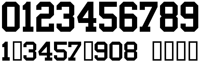 NFL Varsity Block F Font OTHER CHARS