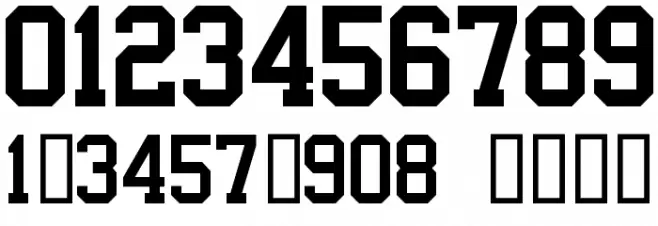 NFL Varsity Block G Font OTHER CHARS