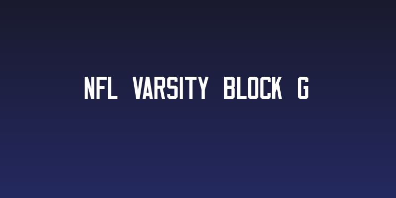 NFL Varsity Block G Social Header