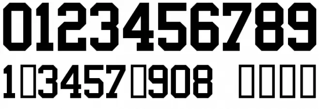 NFL Varsity Block H Font OTHER CHARS
