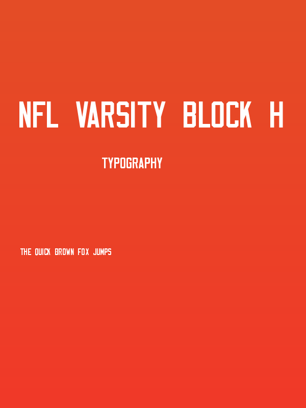 NFL Varsity Block H Poster