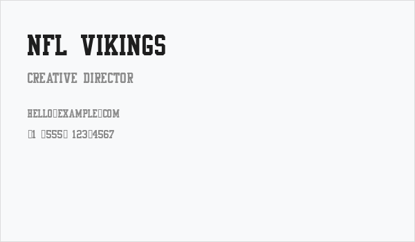 NFL Vikings Business Card