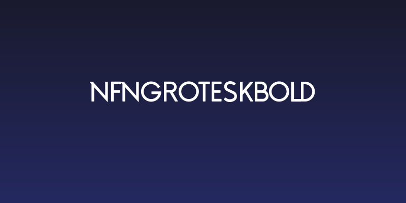 NFNGroteskBold Social Header