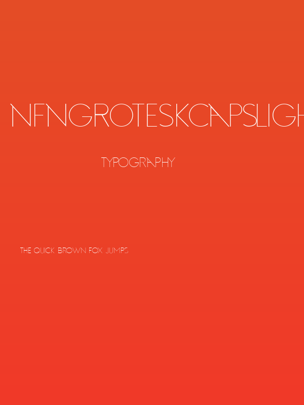 NFNGroteskCapsLight Poster