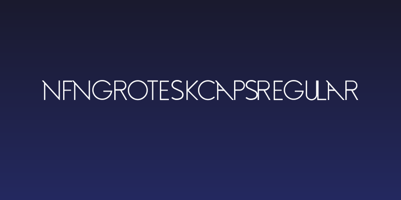 NFNGroteskCapsRegular Social Header