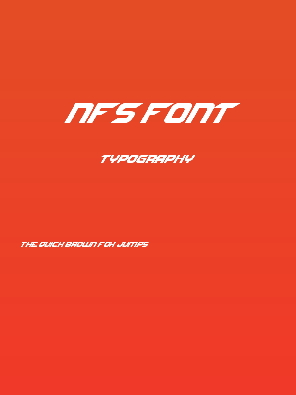 NFS font Poster