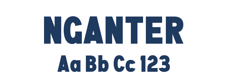NGANTER Font Preview