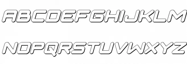NGC 292 3D Italic Schriftart Kleinbuchstaben