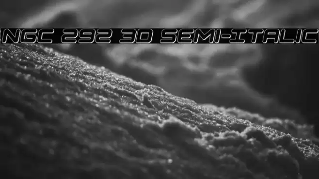 NGC 292 3D Semi-Italic Font examples