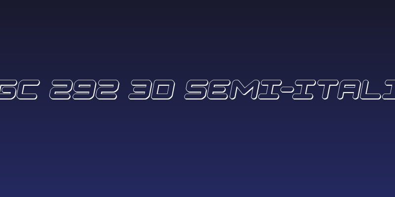 NGC 292 3D Semi-Italic Social Header