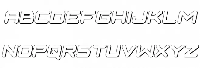 NGC 292 3D Semi-Italic Font LOWERCASE