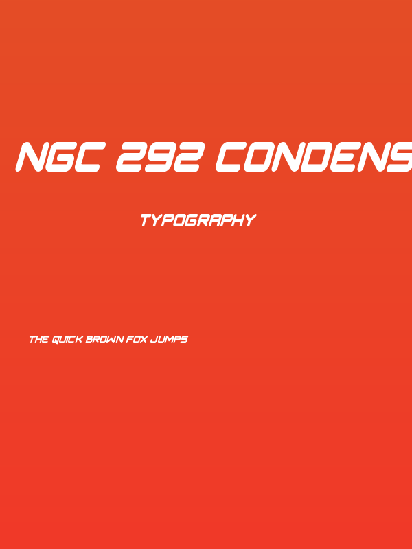NGC 292 Condensed Italic Poster