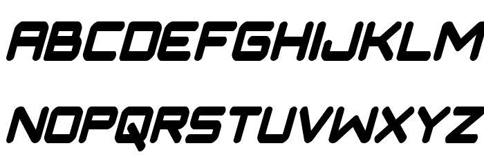NGC 292 Condensed Italic Font LOWERCASE