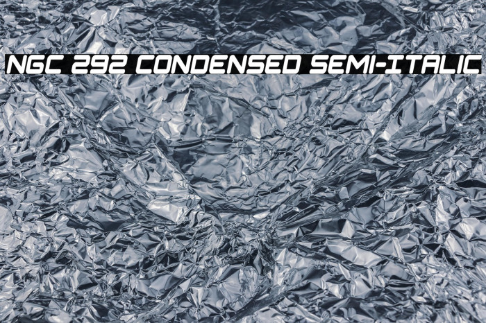 NGC 292 Condensed Semi-Italic Example 1