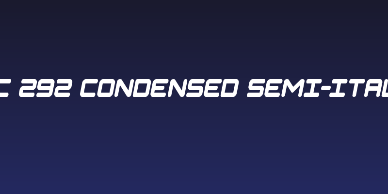 NGC 292 Condensed Semi-Italic Social Header