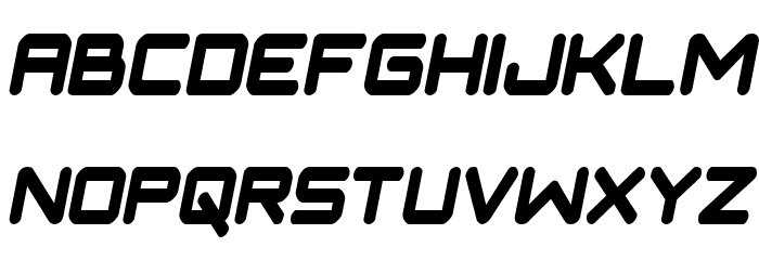 NGC 292 Condensed Semi-Italic Font LOWERCASE