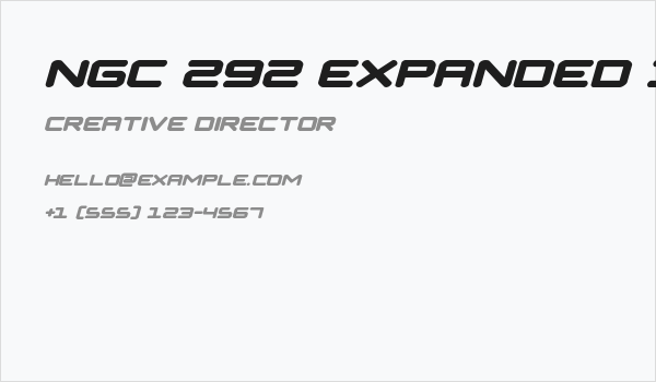 NGC 292 Expanded Italic Business Card