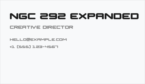 NGC 292 Expanded Business Card