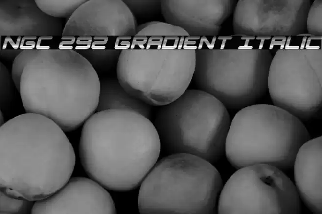 NGC 292 Gradient Italic Font examples