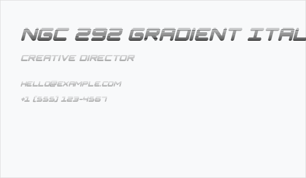 NGC 292 Gradient Italic Business Card