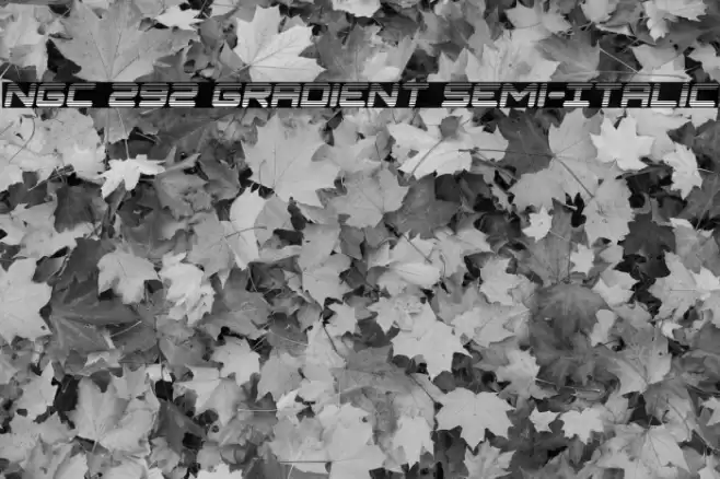 NGC 292 Gradient Semi-Italic Font examples