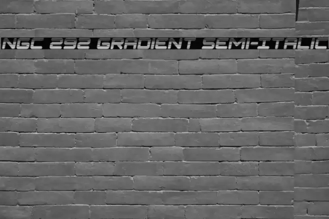 NGC 292 Gradient Semi-Italic Font examples