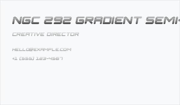 NGC 292 Gradient Semi-Italic Business Card