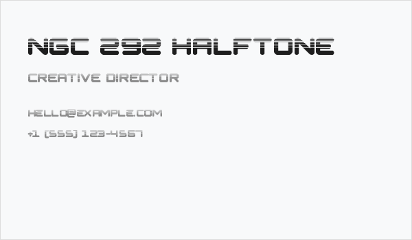 NGC 292 Halftone Business Card