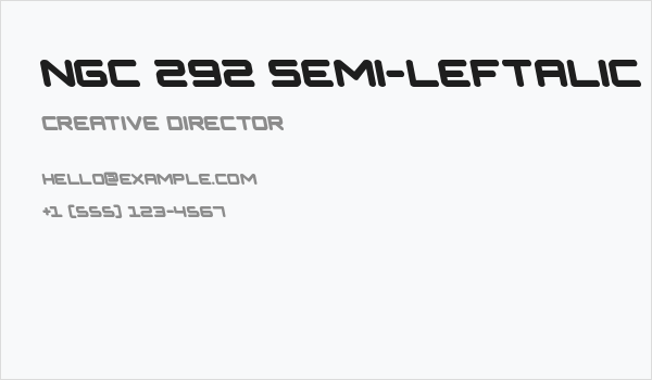 NGC 292 Semi-Leftalic Business Card