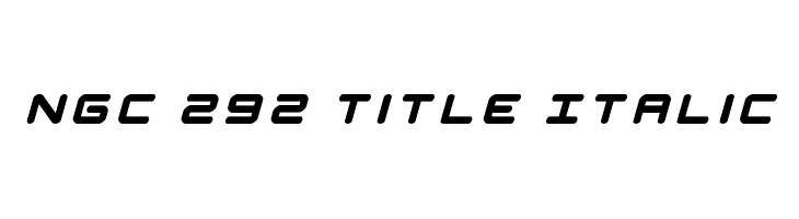 NGC 292 Title Italic  フリーフォントのダウンロード