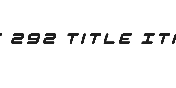 NGC 292 Title Italic Logo