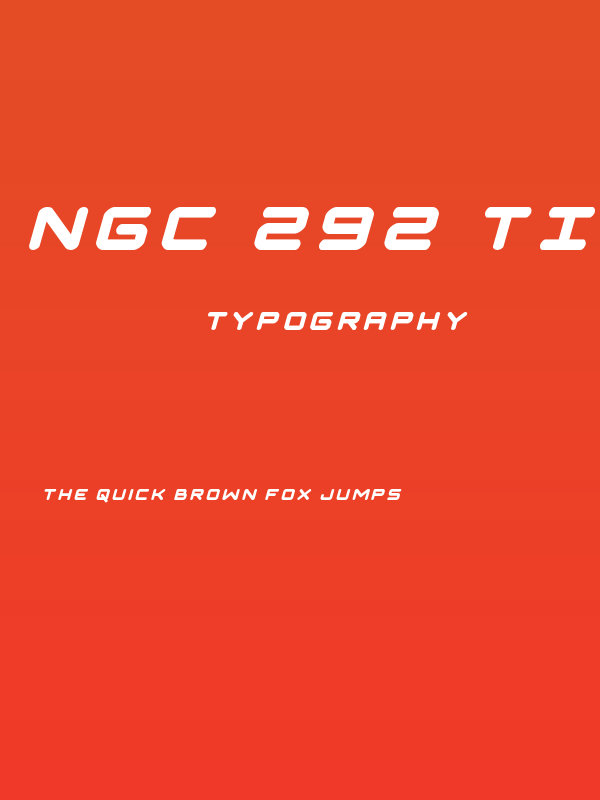 NGC 292 Title Italic Poster