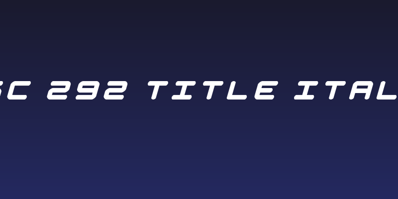 NGC 292 Title Italic Social Header