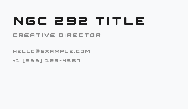 NGC 292 Title Business Card