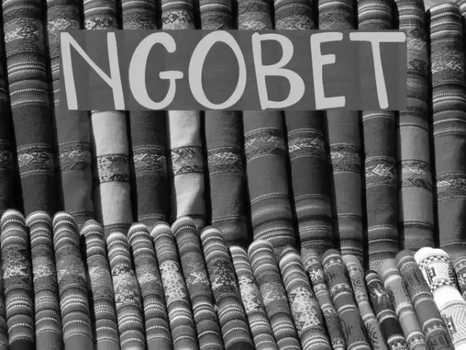 NGOBET Font examples