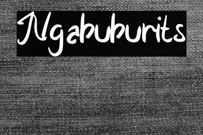 Ngabuburits Font examples