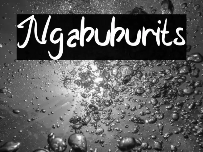 Ngabuburits Font examples