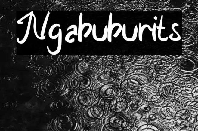 Ngabuburits Font examples